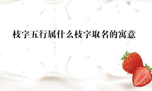 枝字五行属什么枝字取名的寓意