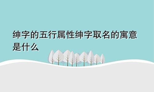 绅字的五行属性绅字取名的寓意是什么