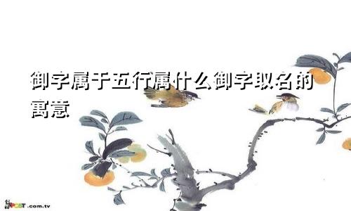 御字属于五行属什么御字取名的寓意