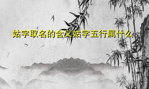 姑字取名的含义姑字五行属什么