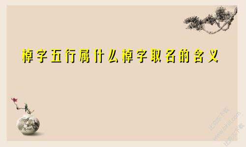 棹字五行属什么棹字取名的含义