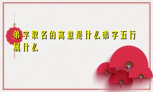 弟字取名的寓意是什么弟字五行属什么