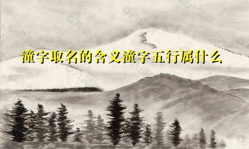 潼字取名的含义潼字五行属什么