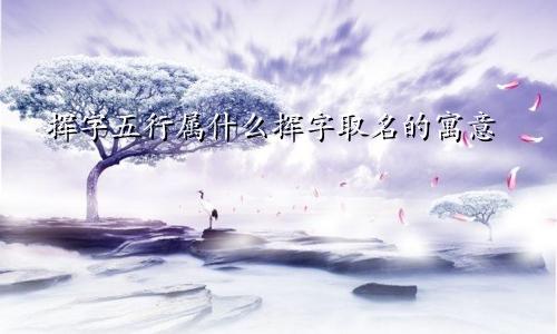 挥字五行属什么挥字取名的寓意