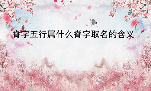 脊字五行属什么脊字取名的含义