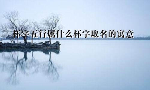 杯字五行属什么杯字取名的寓意