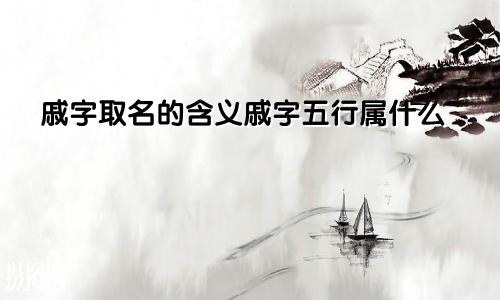 戚字取名的含义戚字五行属什么