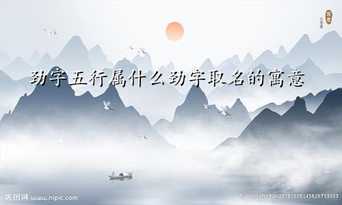 劲字五行属什么劲字取名的寓意
