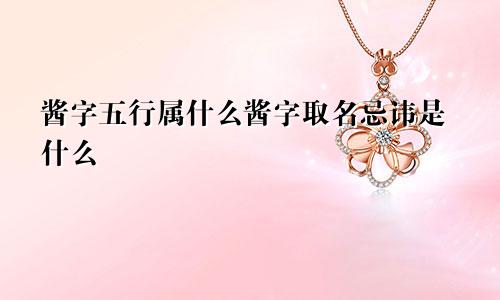酱字五行属什么酱字取名忌讳是什么