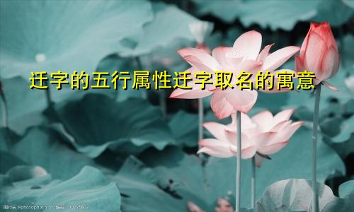 迁字的五行属性迁字取名的寓意