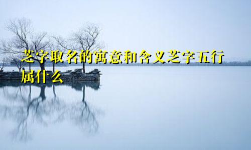 芝字取名的寓意和含义芝字五行属什么
