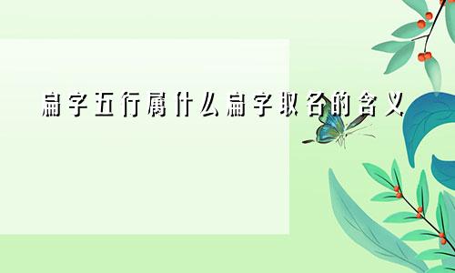 扁字五行属什么扁字取名的含义
