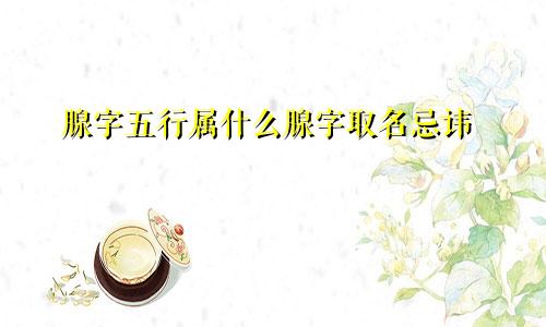 腺字五行属什么腺字取名忌讳