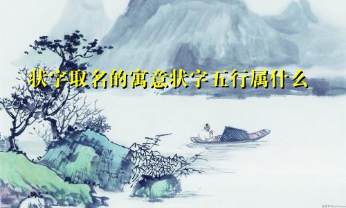 状字取名的寓意状字五行属什么