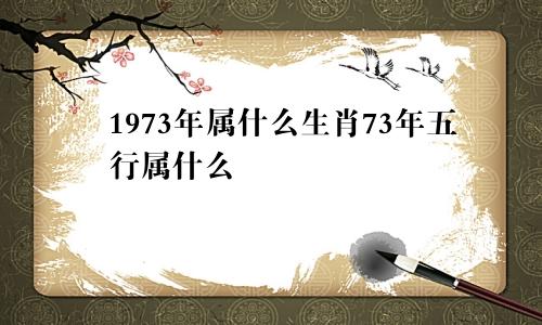 1973年属什么生肖73年五行属什么