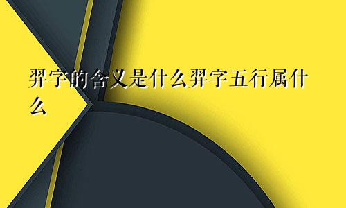 羿字的含义是什么羿字五行属什么