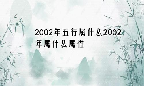 2002年五行属什么2002年属什么属性