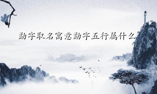 勐字取名寓意勐字五行属什么