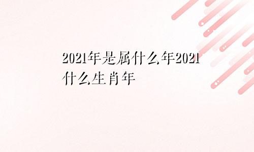 2021年是属什么年2021什么生肖年