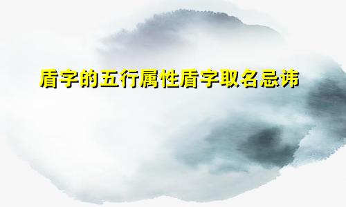 盾字的五行属性盾字取名忌讳