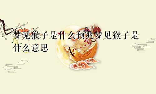 梦见猴子是什么预兆梦见猴子是什么意思