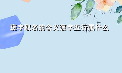 褒字取名的含义褒字五行属什么