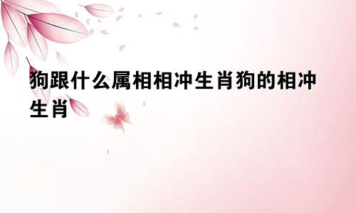 狗跟什么属相相冲生肖狗的相冲生肖