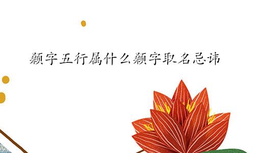 颡字五行属什么颡字取名忌讳