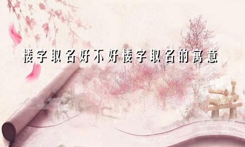 楼字取名好不好楼字取名的寓意