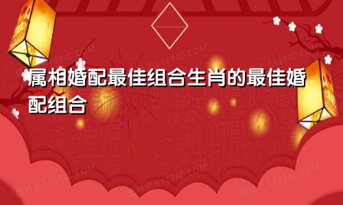 属相婚配最佳组合生肖的最佳婚配组合