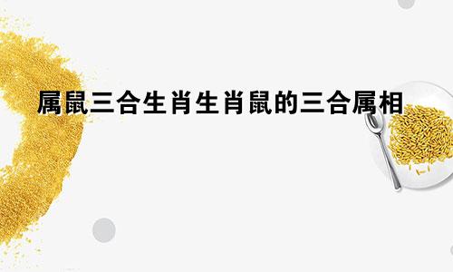 属鼠三合生肖生肖鼠的三合属相