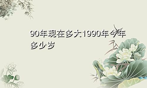 90年现在多大1990年今年多少岁