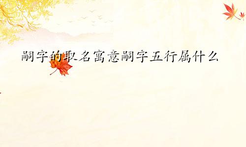 嗣字的取名寓意嗣字五行属什么