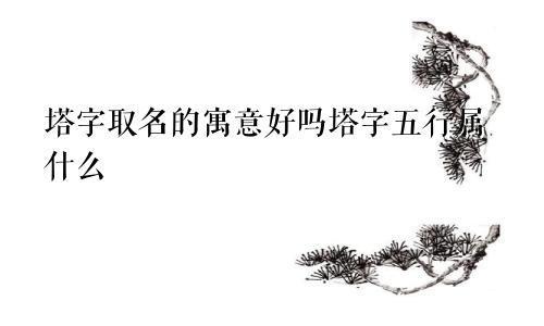 塔字取名的寓意好吗塔字五行属什么