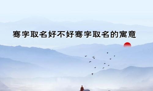 骞字取名好不好骞字取名的寓意