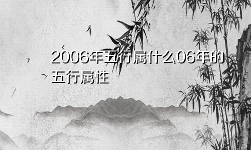 2006年五行属什么06年的五行属性