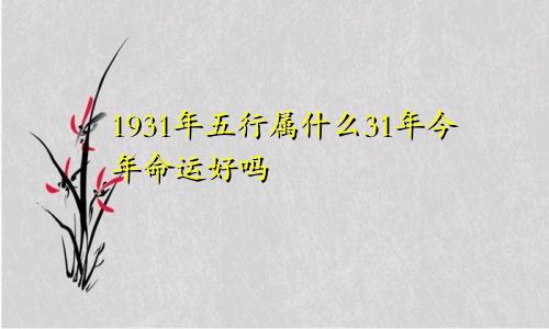 1931年五行属什么31年今年命运好吗