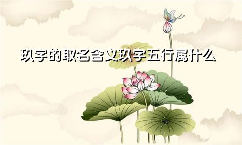 玖字的取名含义玖字五行属什么