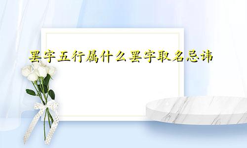 罢字五行属什么罢字取名忌讳