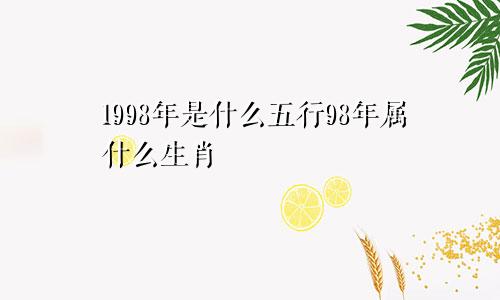 1998年是什么五行98年属什么生肖