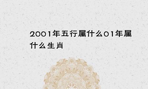 2001年五行属什么01年属什么生肖