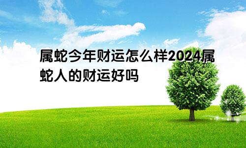 属蛇今年财运怎么样2024属蛇人的财运好吗