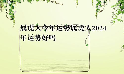 属虎人今年运势属虎人2024年运势好吗