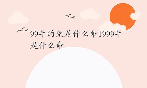 99年的兔是什么命1999年是什么命