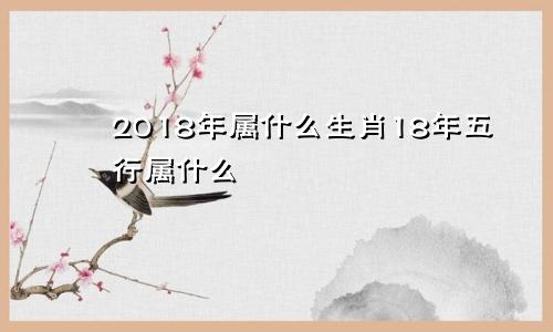 2018年属什么生肖18年五行属什么