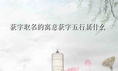 荻字取名的寓意荻字五行属什么