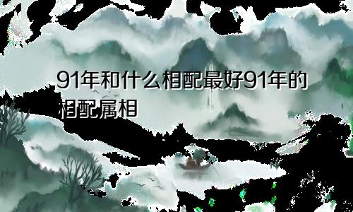 91年和什么相配最好91年的相配属相