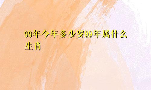 99年今年多少岁99年属什么生肖