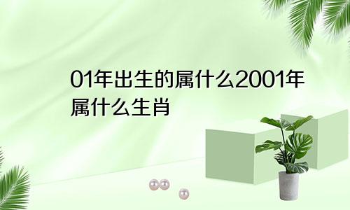 01年出生的属什么2001年属什么生肖