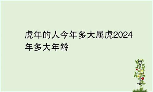 虎年的人今年多大属虎2024年多大年龄